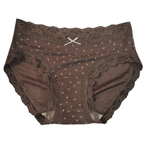 法式復古磨毛內褲女2025新10A抑菌中腰無痕透氣棉襠少女三角褲