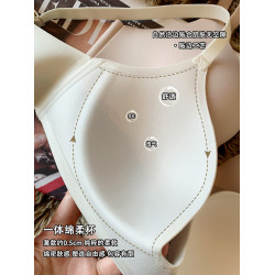 日本無痕一片式內衣女光面小胸聚攏薄款無鋼圈收副乳防下垂文胸罩