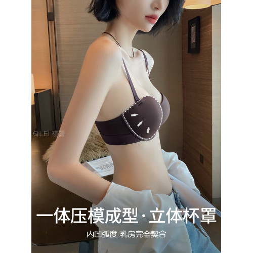 圓圓杯內衣女小胸聚攏顯大收副乳防下垂無鋼圈舒適無痕半杯文胸罩