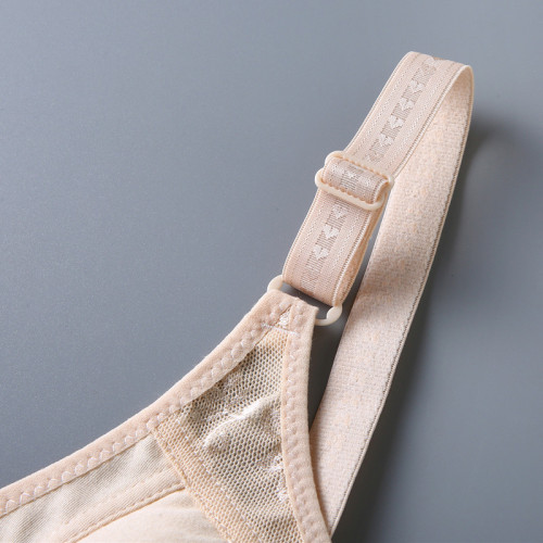 夏季超薄款純棉無鋼圈無海綿文胸中老年媽媽內衣女大碼調整型胸罩