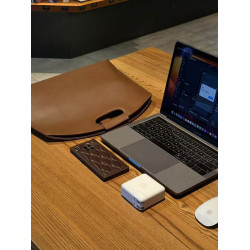 jackspark小衆設計師包包2025年秋冬新款真皮牛皮手提電腦筆電通勤公文包高級感14寸時尚男女