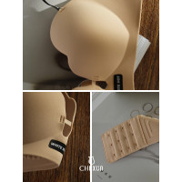 中厚3CM小胸聚攏花瓣杯內衣無鋼圈防滑上托無肩帶文胸無痕輕薄款