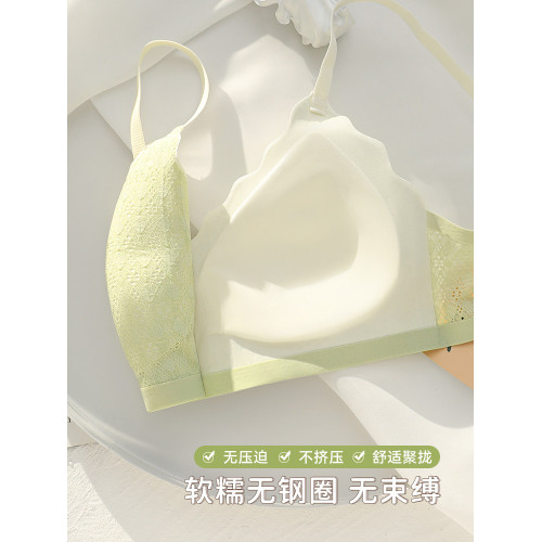 無痕裸感內衣女士小胸聚攏無鋼圈收副乳防下垂美背文胸罩舒適薄款