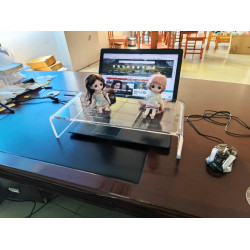 透明U型亞克力筆記型電腦鍵盤防貓爬保護罩加厚增高桌面展示支架