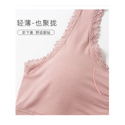 媽媽內衣女無鋼圈運動大媽美背文胸背心式純棉胸罩中老年夏季薄款