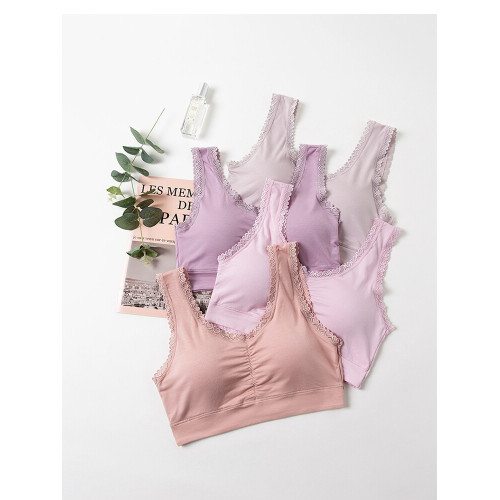 媽媽內衣女無鋼圈運動大媽美背文胸背心式純棉胸罩中老年夏季薄款