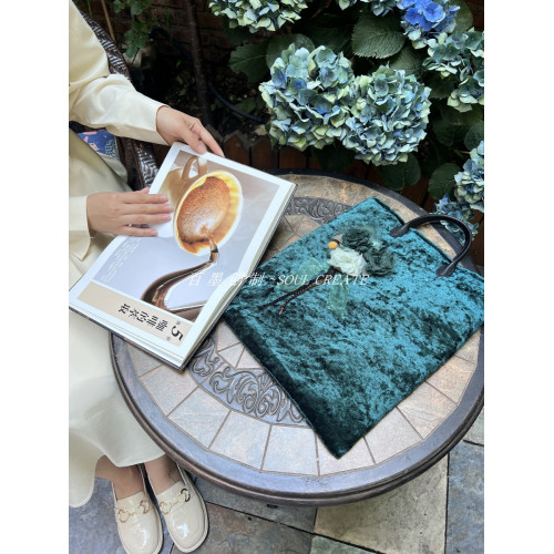 百墨BUNMOR絲絨高級小衆購物袋 適用macbook13寸141516寸蘋果小米華爲戴爾惠普華碩電腦內膽包