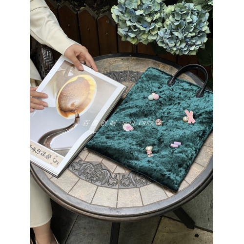 百墨BUNMOR絲絨高級小衆購物袋 適用macbook13寸141516寸蘋果小米華爲戴爾惠普華碩電腦內膽包