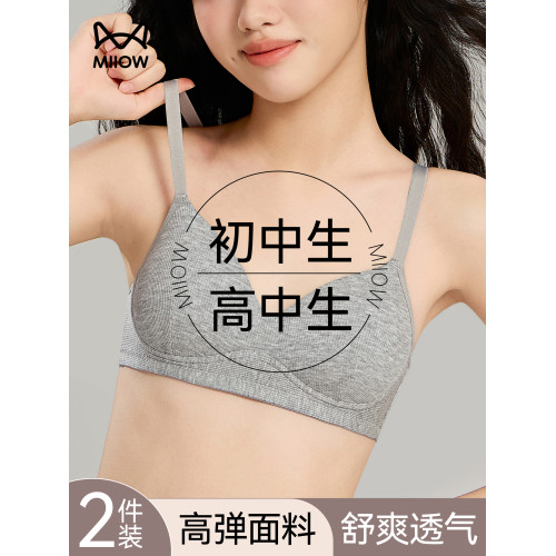 貓人高中生少女文胸初中生青少年青春期發育期定型無痕18嵗內衣女