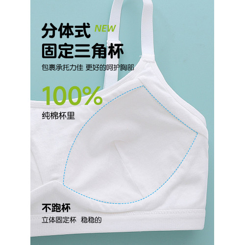內衣女學生高中生純棉固定杯少女文胸發育期初中女生大童運動背心