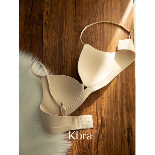 Kbra法式無痕三角杯內衣女聚攏小胸收副乳防下垂文胸薄款女士胸罩
