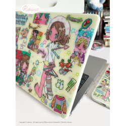 RUKAWAZx鳥鳥一原創復古可愛四季物語適用蘋果電腦筆電MacbookproM4/air 14/16/13寸滿天星亮面保護殼