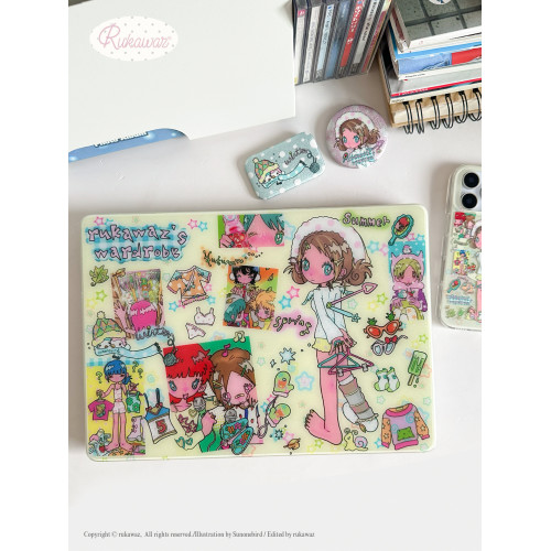 RUKAWAZx鳥鳥一原創復古可愛四季物語適用蘋果電腦筆電MacbookproM4/air 14/16/13寸滿天星亮面保護殼 RUKAWAZx鳥鳥一原創復古可愛四季物語適用蘋果電腦筆電MacbookproM4/air 14/16/13寸滿天星亮面保護殼