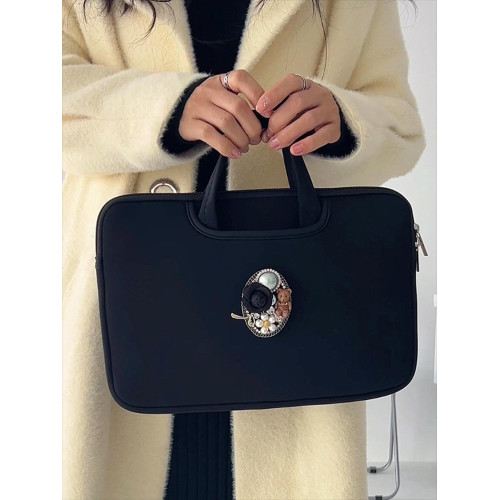 原創小衆設計復古巴洛克vintage高級感電腦收納包14寸手提11寸平板包15.6寸蘋果Mac華爲小米內膽包