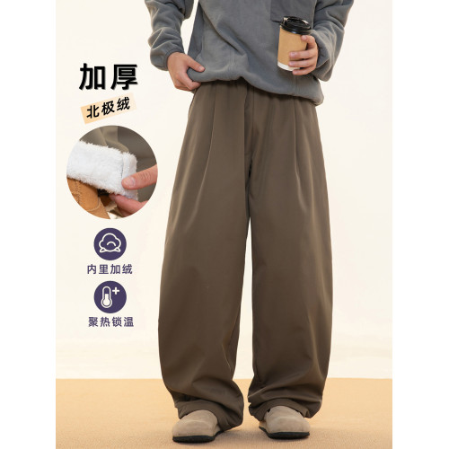 WASSUP彎刀設計感休閒褲男加棉保暖百搭秋冬新款濶腿工裝復古長褲 WASSUP彎刀設計感休閒褲男加棉保暖百搭秋冬新款濶腿工裝復古長褲