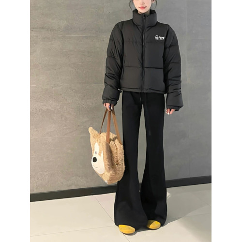 175高個子加長180高腰抽繩微喇休閒褲女加絨修身顯瘦垂感運動衛褲