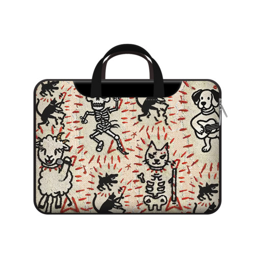 升級款手提斜背皮革電腦包男女適用蘋果Air13華爲matebook14聯想拯救者惠普戴爾17/16/15寸筆電內膽包怪奇