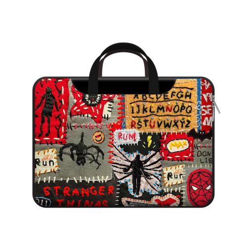 升級款手提斜背皮革電腦包男女適用蘋果Air13華爲matebook14聯想拯救者惠普戴爾17/16/15寸筆電內膽包怪奇