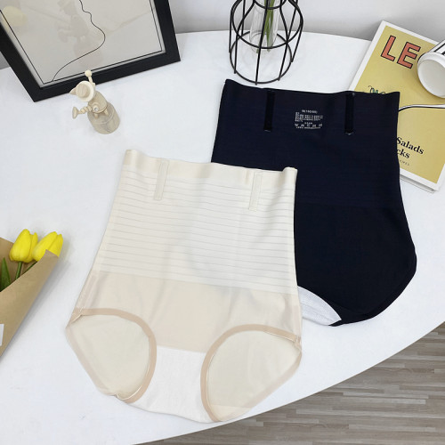 夏季束腰提臀褲頭高腰大碼內褲冰絲收腹褲女小肚子塑身打底褲