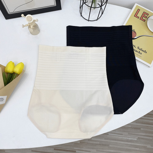 夏季束腰提臀褲頭高腰大碼內褲冰絲收腹褲女小肚子塑身打底褲