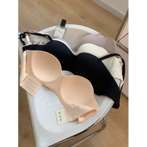 馨幫幫Bra 無痕抹胸兩穿美背內衣女無鋼圈小胸防滑聚攏透氣文胸罩