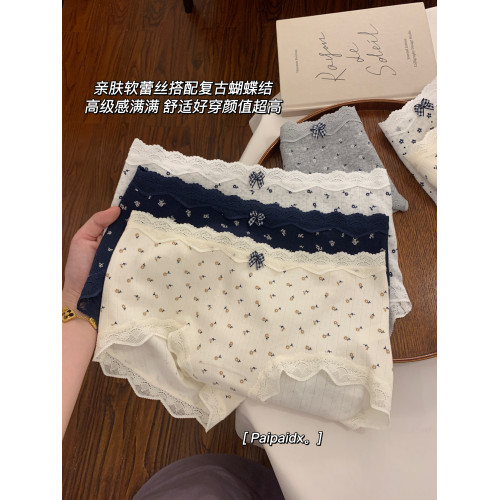 內褲女款純棉2026新款全棉10A抗菌襠女生蕾絲女士透氣親膚三角褲