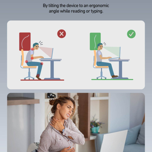 三合一矽膠筆記型電腦支架橢圓形底座可攜式筆記型電腦散熱支架