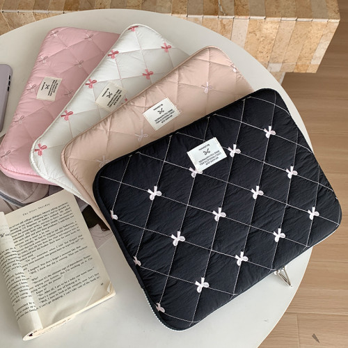 適用蘋果筆電內膽包14寸2025新款macbookair/pro13.3蝴蝶結女高顔值聯想華爲16電腦包