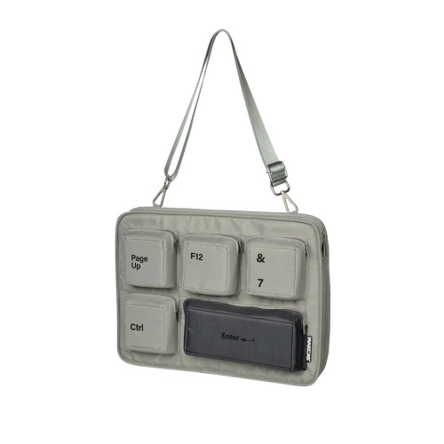 電腦鍵盤電腦包原創設計小衆個性潮流軟電腦包14寸平板電腦16寸筆記型電腦保護套包包斜背多功能電腦包