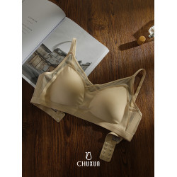 透氣網紗抹胸內衣無鋼圈文胸女輕薄舒適大胸顯小上托定型無痕春夏