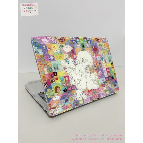 RUKAWAZxOliwa奧莉蛙聯名原創可愛復古in the box日系適用蘋果電腦筆電Macbookpro/air 13/16/14寸滿天星
