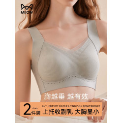 貓人大胸顯小內衣女聚攏收副乳防下垂文胸2025新款爆款無鋼圈胸罩