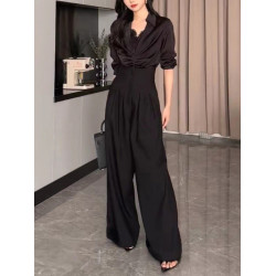 高腰濶腿褲女春秋2026新款黑色垂感休閒寬鬆直筒西裝褲拖地長褲子