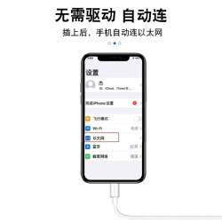 網線轉換器lightning轉網卡適用iphone華爲TypeC手機網口轉接頭