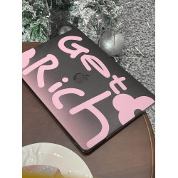 汪三嵗「暴富花」MacBook保護殼蘋果筆電2024款M4pro14寸16寸air13寸M1/M2/M3保護套配件