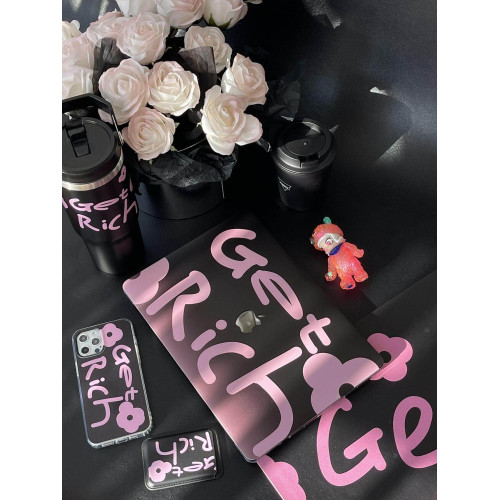 汪三嵗「暴富花」MacBook保護殼蘋果筆電2024款M4pro14寸16寸air13寸M1/M2/M3保護套配件