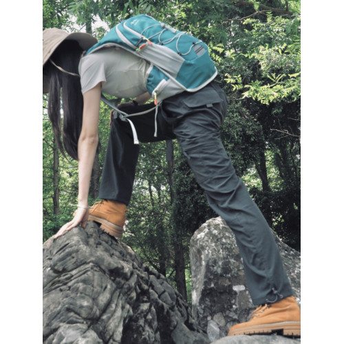 戶外秋季工裝褲女防風防水速乾褲直筒徒步登山褲加絨加厚沖鋒褲男