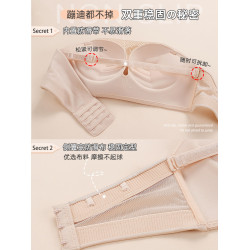 無肩帶內衣女小胸防滑聚攏抹胸防走光文胸罩2024新款爆款美背裹胸