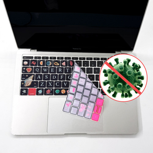 適用MacBook矽膠m2/3/4鍵盤膜pro 13保護air蘋果筆電14/15亮晶