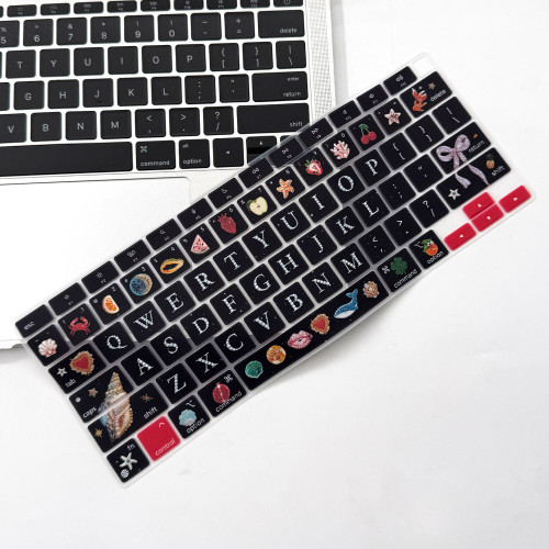 適用MacBook矽膠m2/3/4鍵盤膜pro 13保護air蘋果筆電14/15亮晶