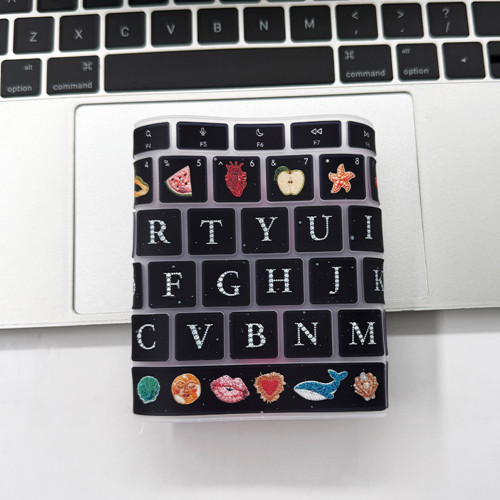 適用MacBook矽膠m2/3/4鍵盤膜pro 13保護air蘋果筆電14/15亮晶