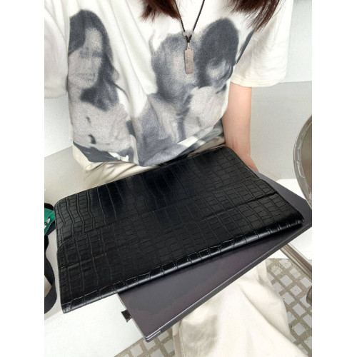 電腦內膽包14寸2024款macbookair13英寸M3鱷魚紋蘋果筆電Pro15/16保護套聯想華爲電腦包