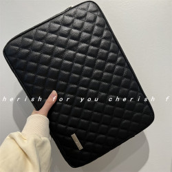 電腦包ins風適用於macBook適用於聯想華爲內膽包pu防水黑色內膽包