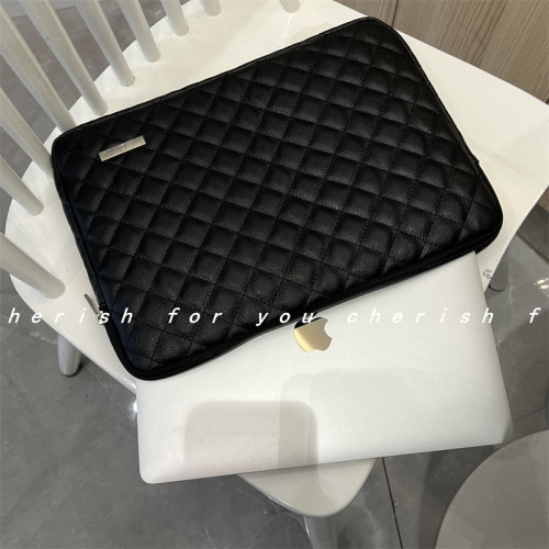 電腦包ins風適用於macBook適用於聯想華爲內膽包pu防水黑色內膽包