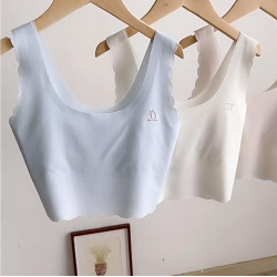 A類一階段少女文胸 無痕薄款背心式無鋼圈罩杯中大童學生美背內衣