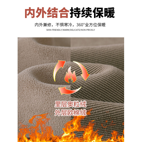 加絨加厚濶腿褲女2025新款小個子窄版香蕉直筒運動褲冬季外穿褲子