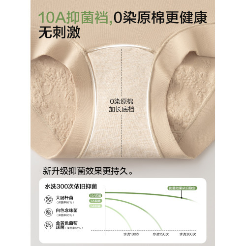 貓人純棉內褲女士高腰收腹2026新款抗菌全棉襠不夾臀女生三角短褲