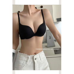 圓圓胸軟糯杯小胸聚攏顯大無痕無鋼圈內衣女聚攏顯大簡約文胸罩