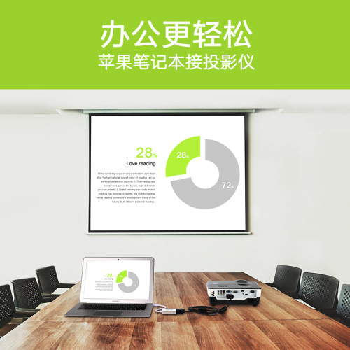 綠聯Mini DP轉VGA轉換器高清迷你雷電接口轉接頭適用微軟蘋果電腦