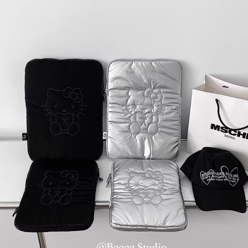 韓國ins小衆高顔值可愛少女凱蒂貓14寸蘋果macbook筆記型電腦包15.6寸收納保護套11寸平板ipad內膽包